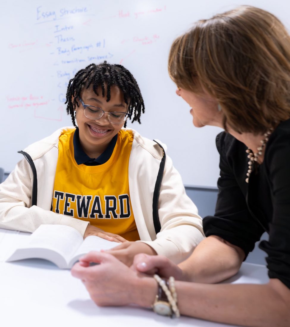 College Mentor with smiling student